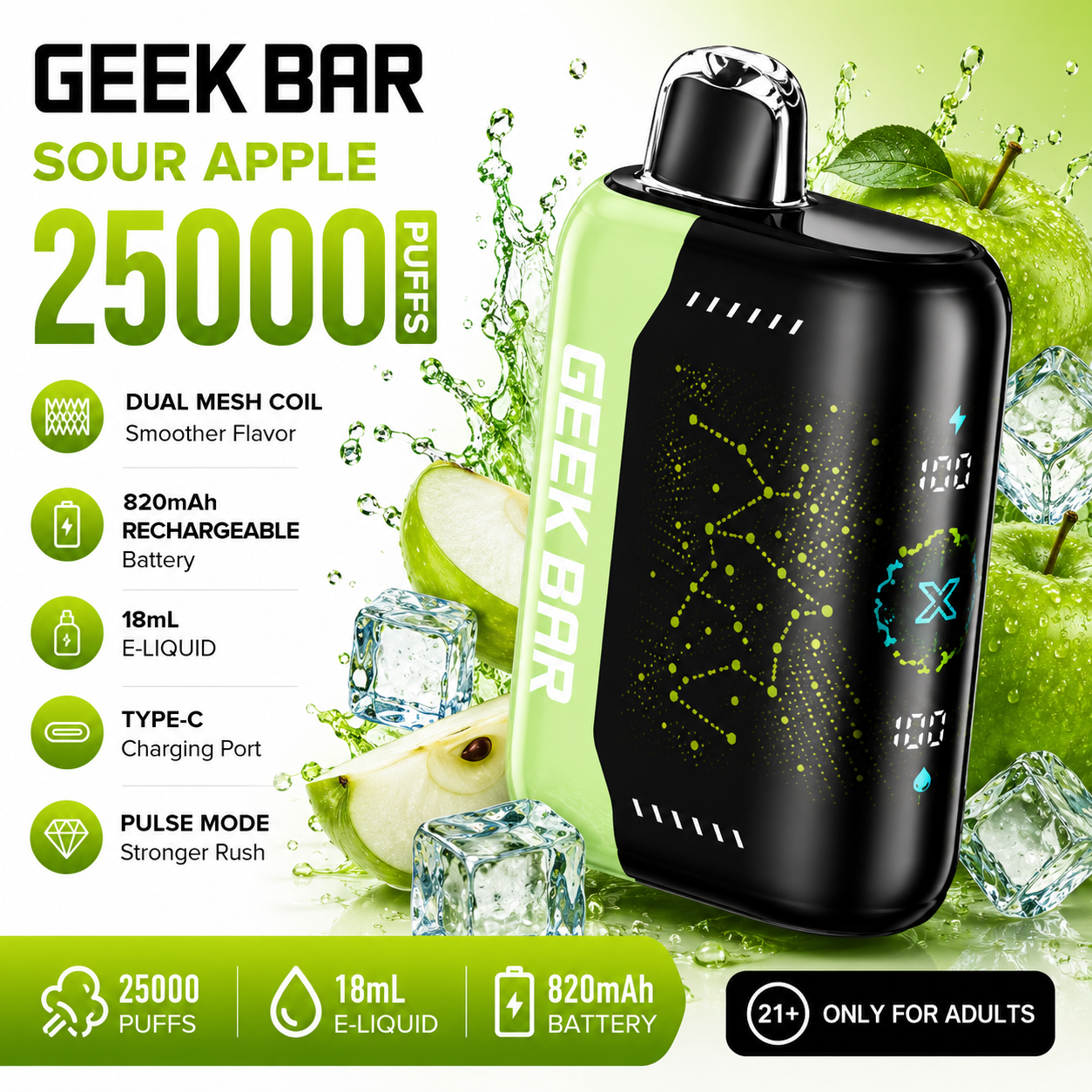 🔥GEEK BAR Disposable e-cigarettes - 25000 puffs👉Delivered Within 1–3 Business Days