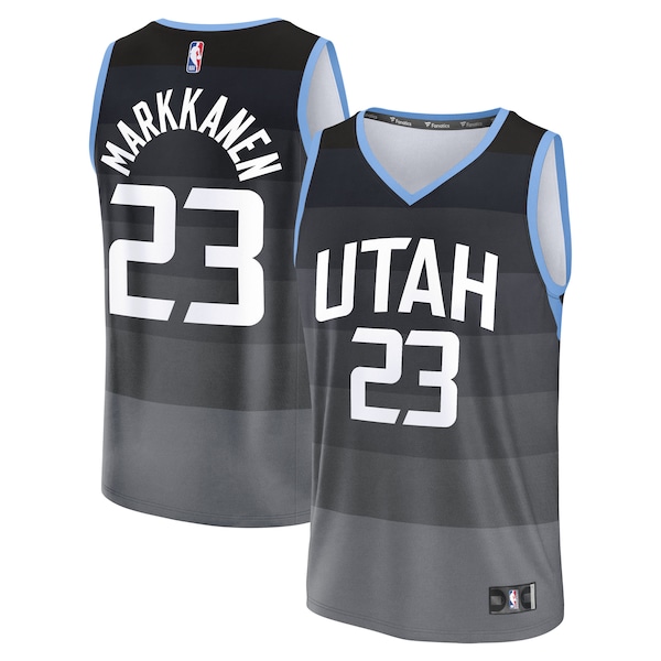 Lauri Markkanen Utah Jazz  Youth 2025/26 City Edition Fastbreak Jersey - Black
