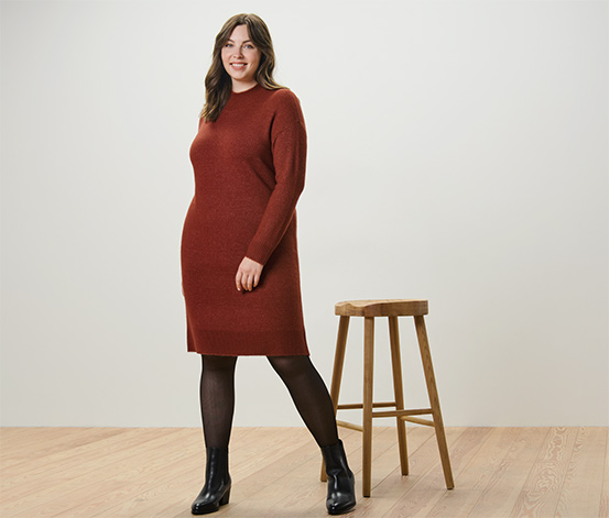 Strickkleid mit Wollanteil
