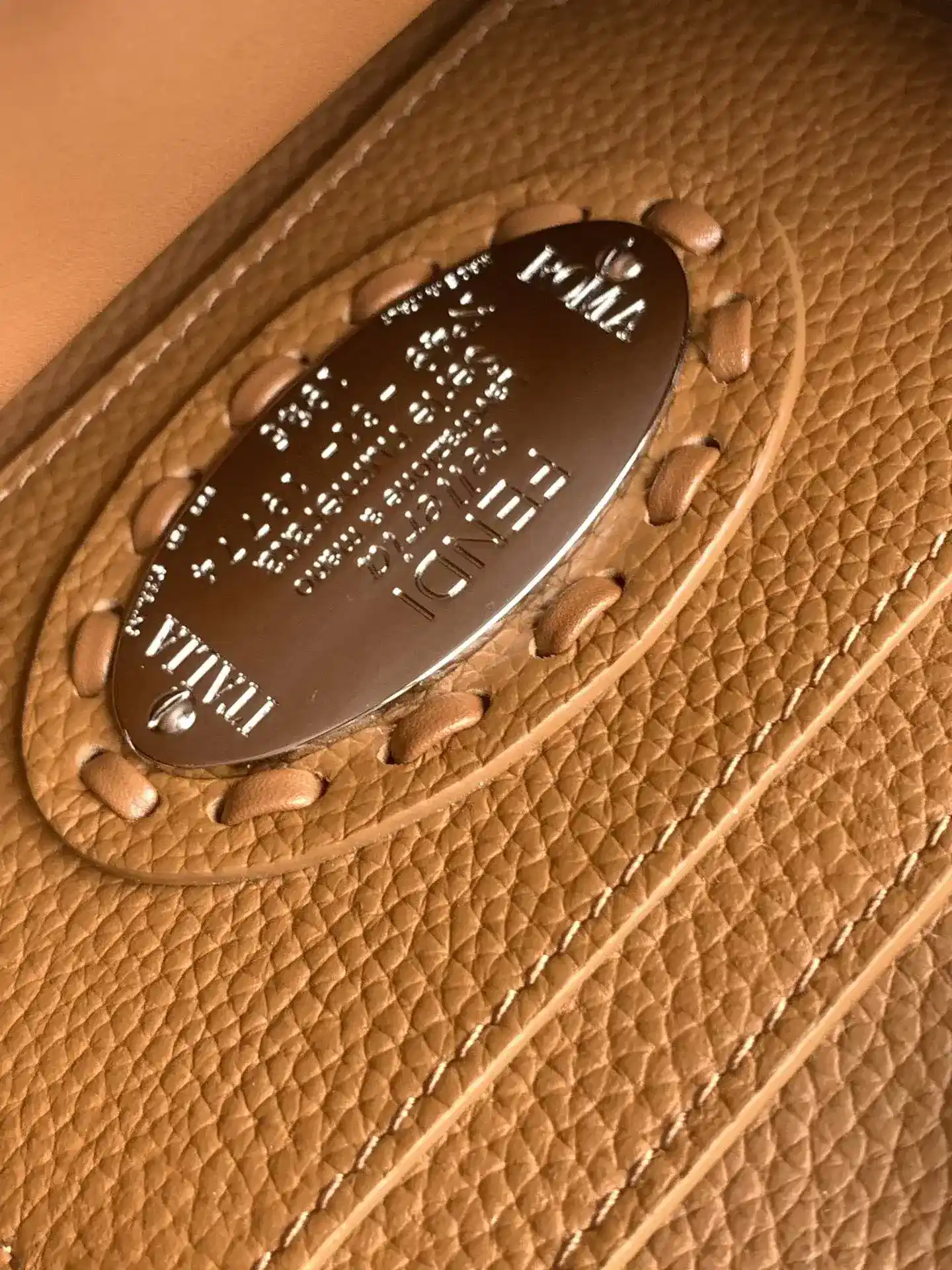 Fendi Brown Peekaboo Calfskin Top Handle Bag product photo from LabelPicks