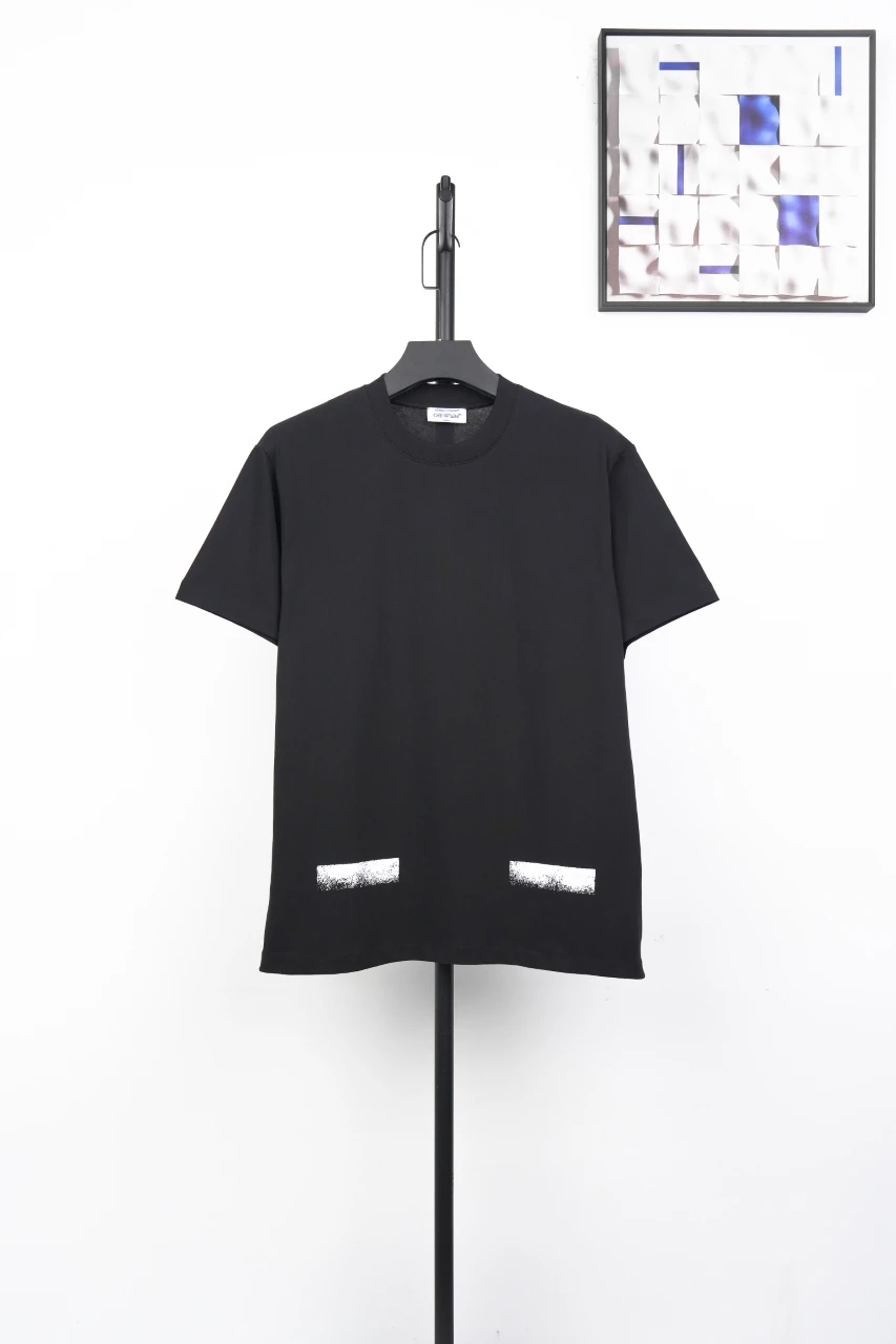 Off-White Black Spray Stripe Graphic T-Shirt product photo from LabelPicks