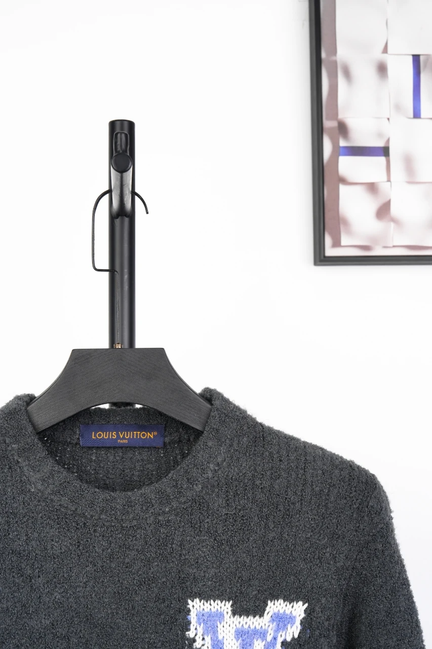 Louis Vuitton Dark Grey Ski Letter Print Crewneck Sweater product photo from LabelPicks