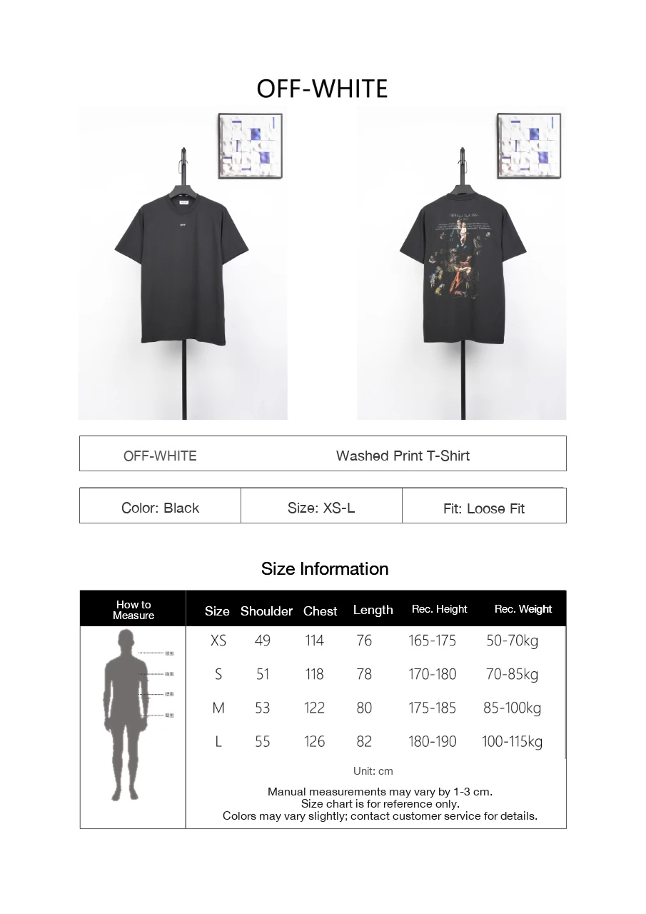 Off-White Black Washed Madonna Back Graphic T-Shirt product photo from LabelPicks
