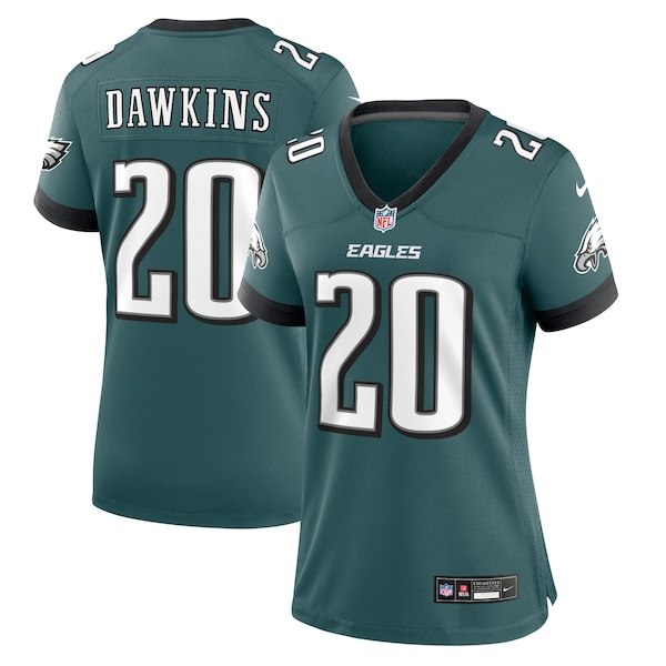 Brian Dawkins Philadelphia Eagles Nike Women's Retired Player Game Jersey - Midnight Green/Black