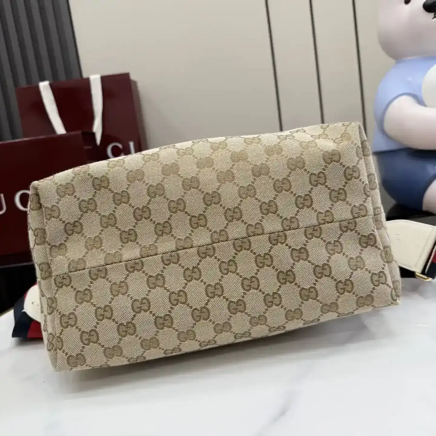Gucci Canvas and Leather Shoulder Bag product photo from LabelPicks