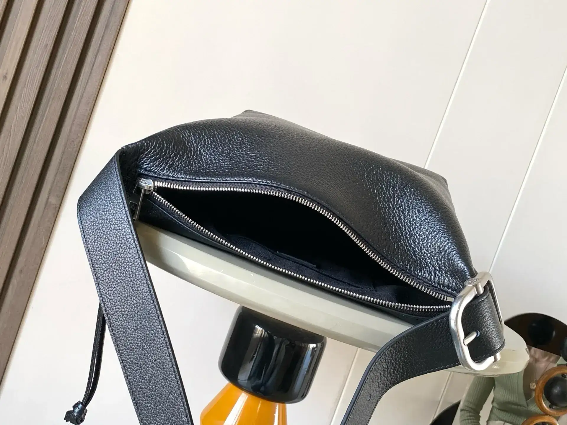 Loewe Black Grained Leather Hobo Bag product photo from LabelPicks