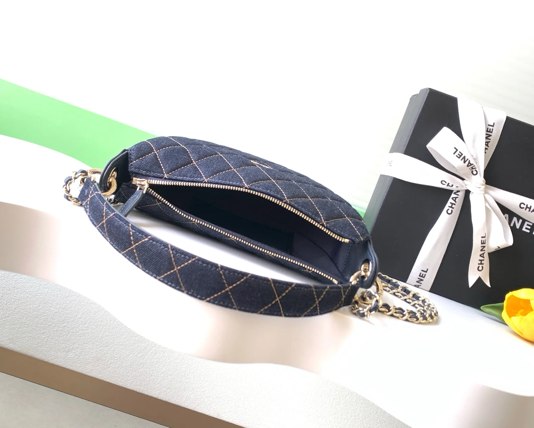Chanel Navy Quilted Leather Shoulder Bag product photo from LabelPicks