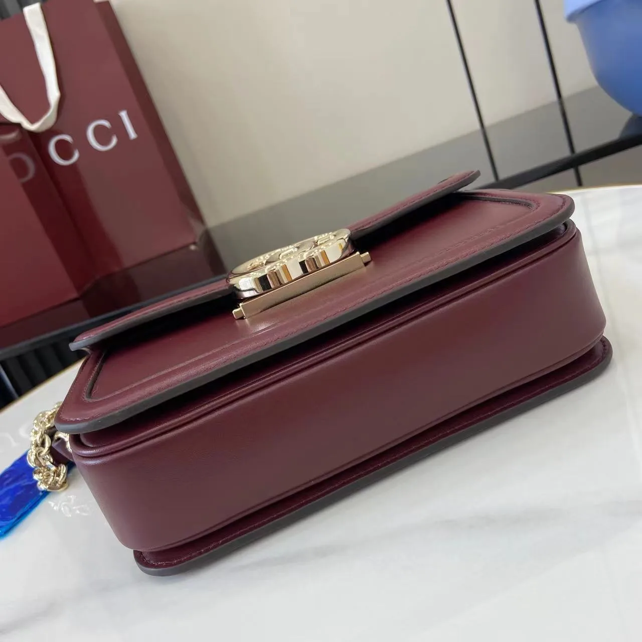 Gucci Red Smooth Leather Crossbody Bag product photo from LabelPicks