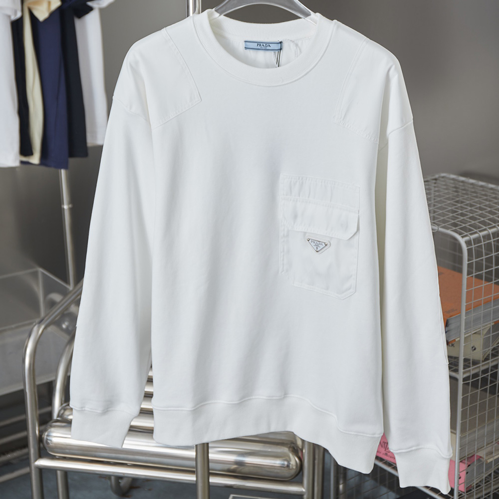 Spliced Pocket Long Sleeve Sweatshirt