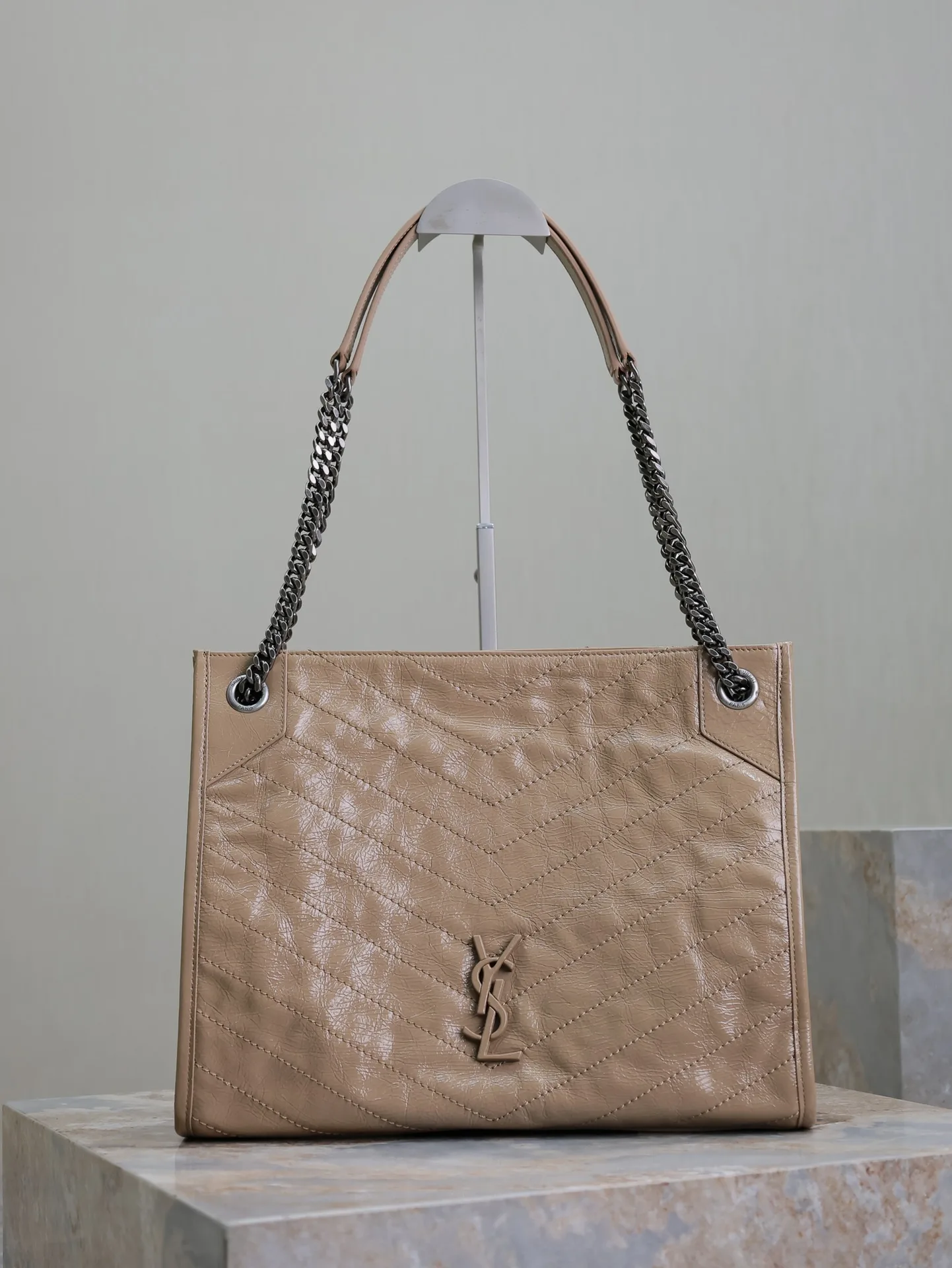 Bottega Veneta Beige Calfskin Tote Bag product photo from LabelPicks