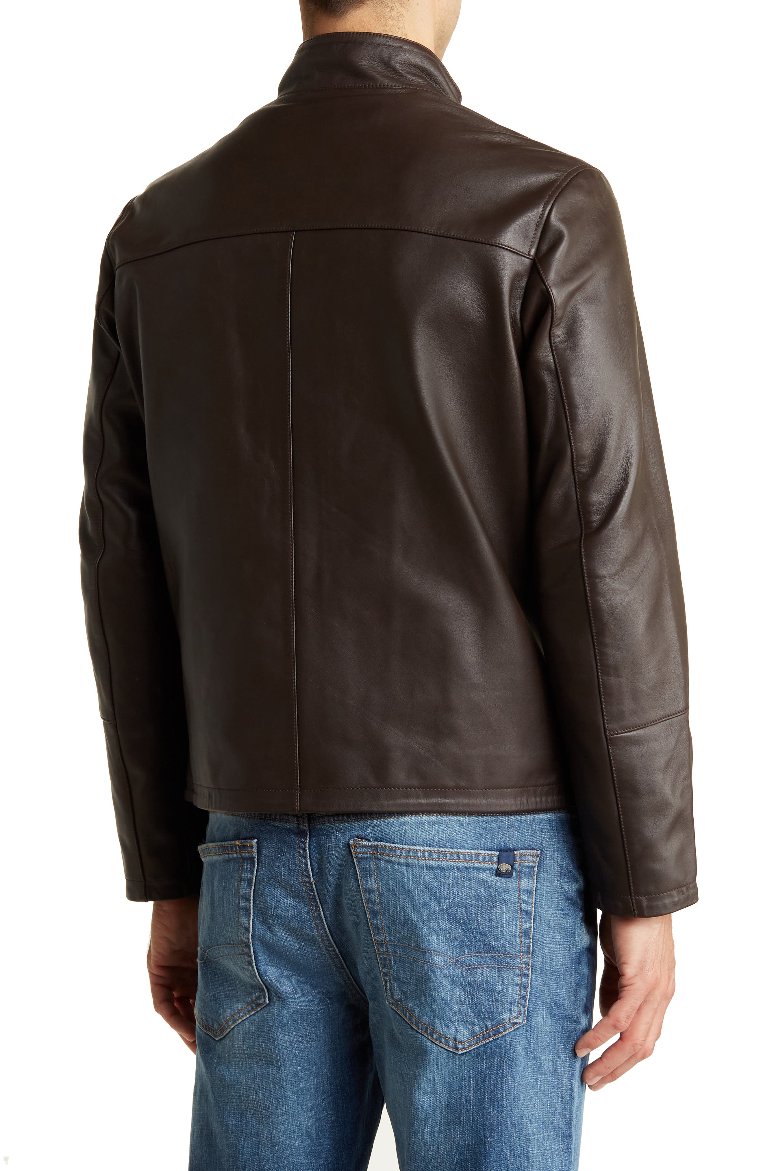 Cole Haan Classic Leather Moto Jacket