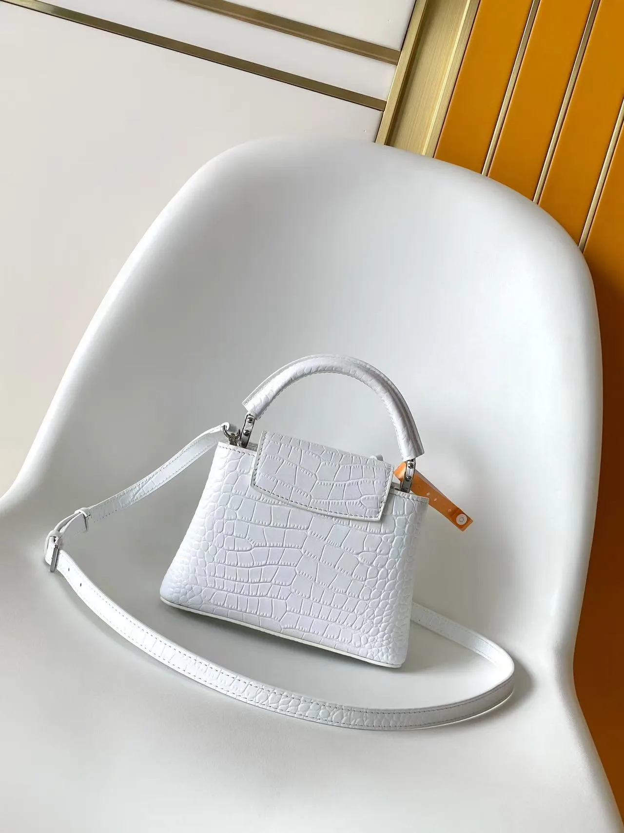 Louis Vuitton Capucines Black Grained Leather Top Handle Bag product photo from LabelPicks