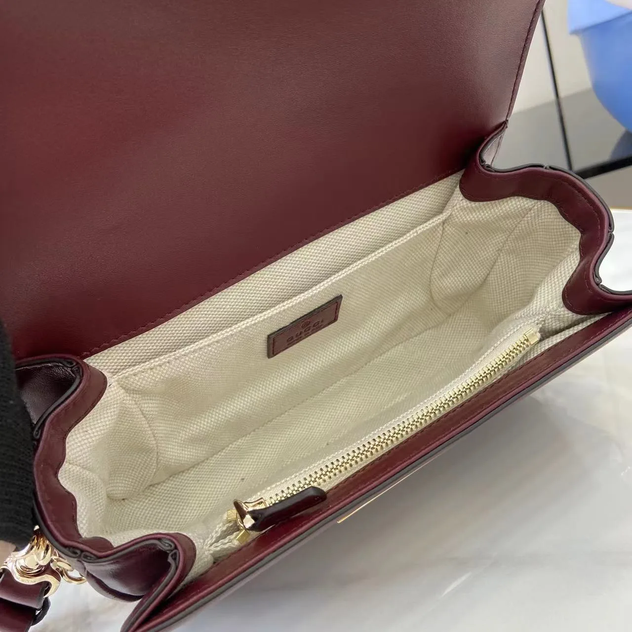 Gucci Red Smooth Leather Crossbody Bag product photo from LabelPicks