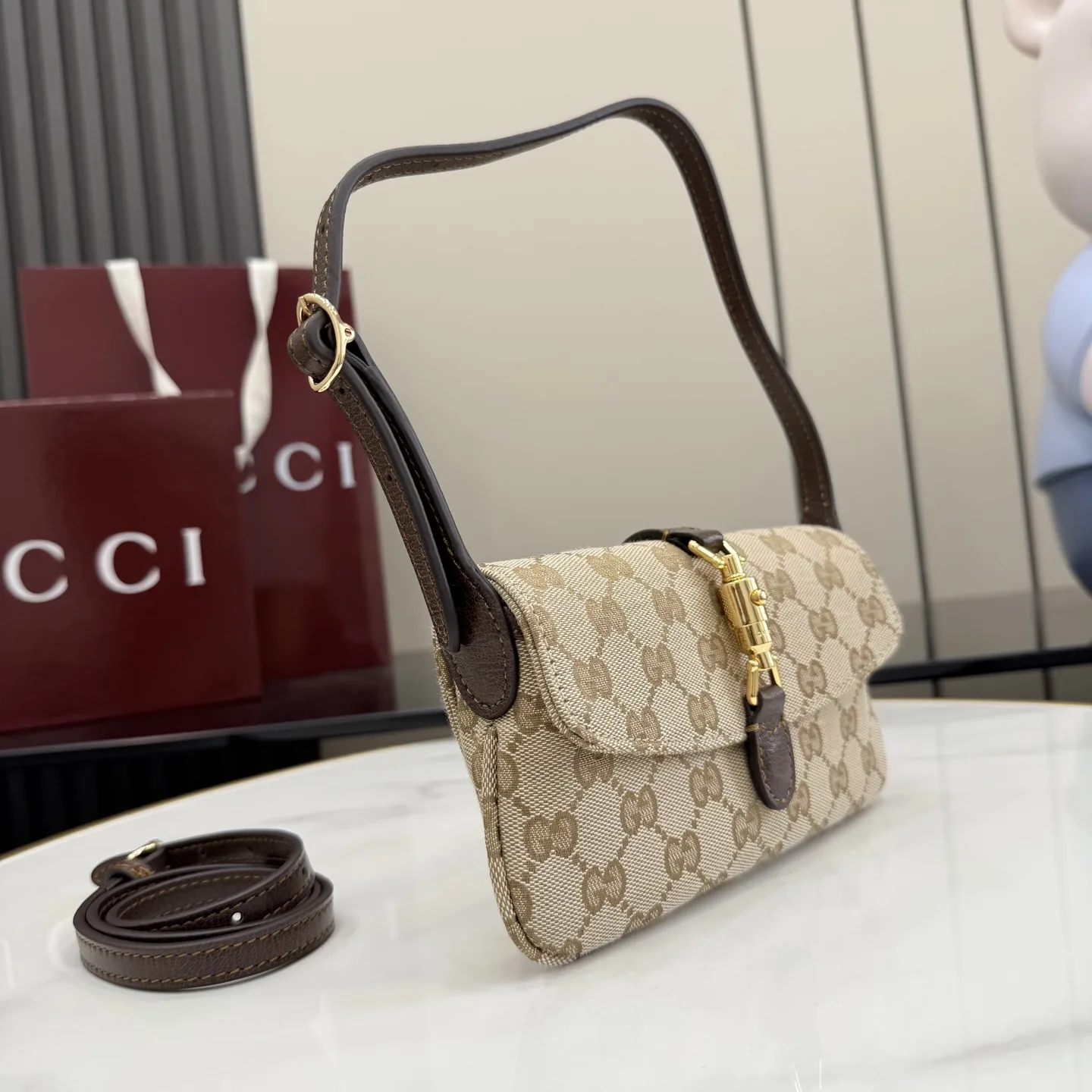 Gucci Jackie Brown Quilted Leather Shoulder Bag product photo from LabelPicks