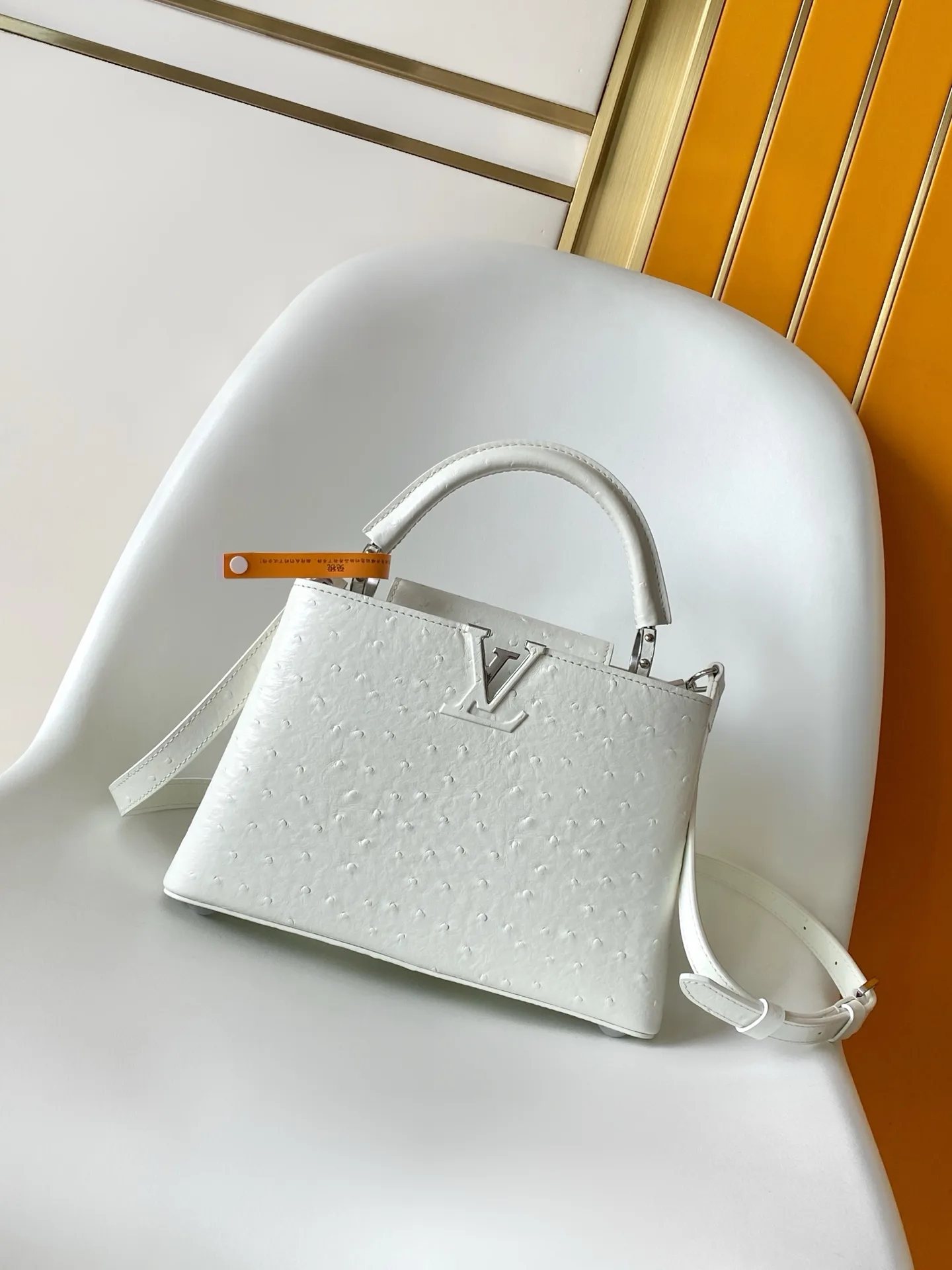 Louis Vuitton Capucines Black Grained Leather Top Handle Bag product photo from LabelPicks