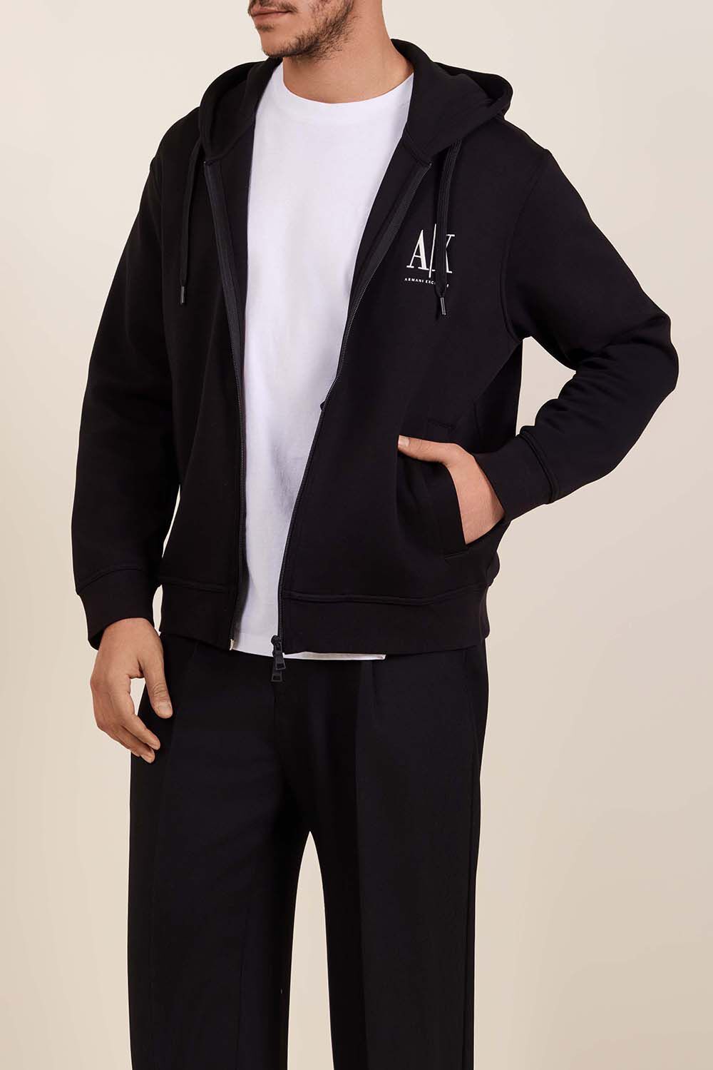 ARMANI EXCHANGE סווטשירט קפוצ'ון