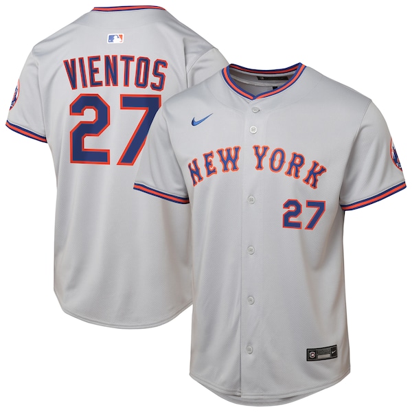Mark Vientos New York Mets Nike Youth Road Limited Jersey – Gray/Royal