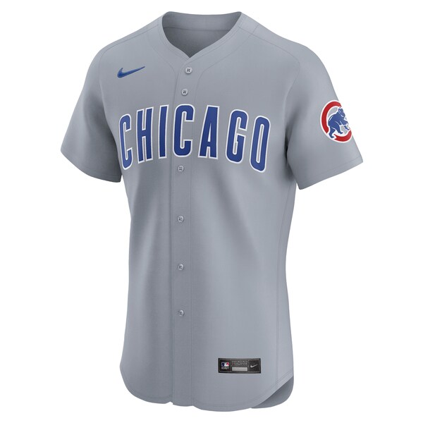 Chicago Cubs Nike Road Vapor Premier Elite Patch Jersey - Gray