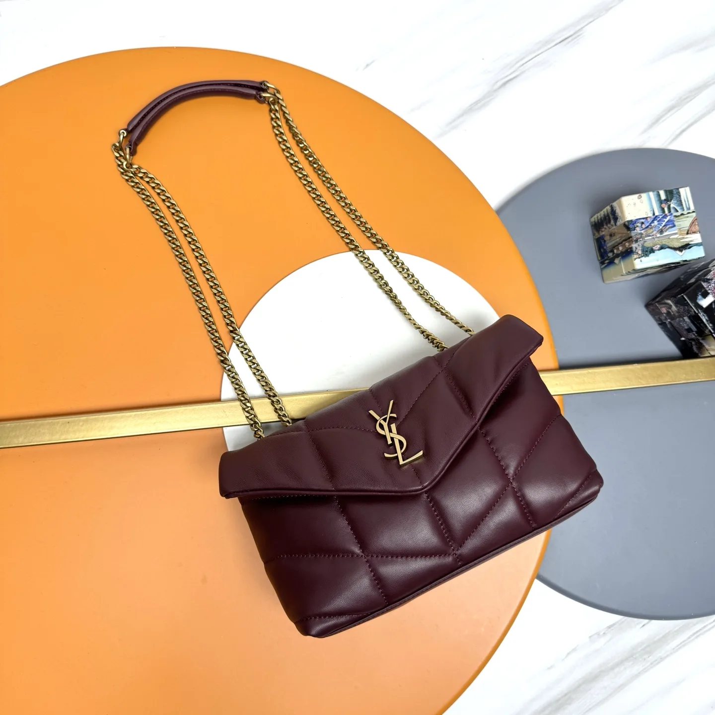 Saint Laurent Burgundy Loulou Quilted Leather Shoulder Bag product photo from LabelPicks