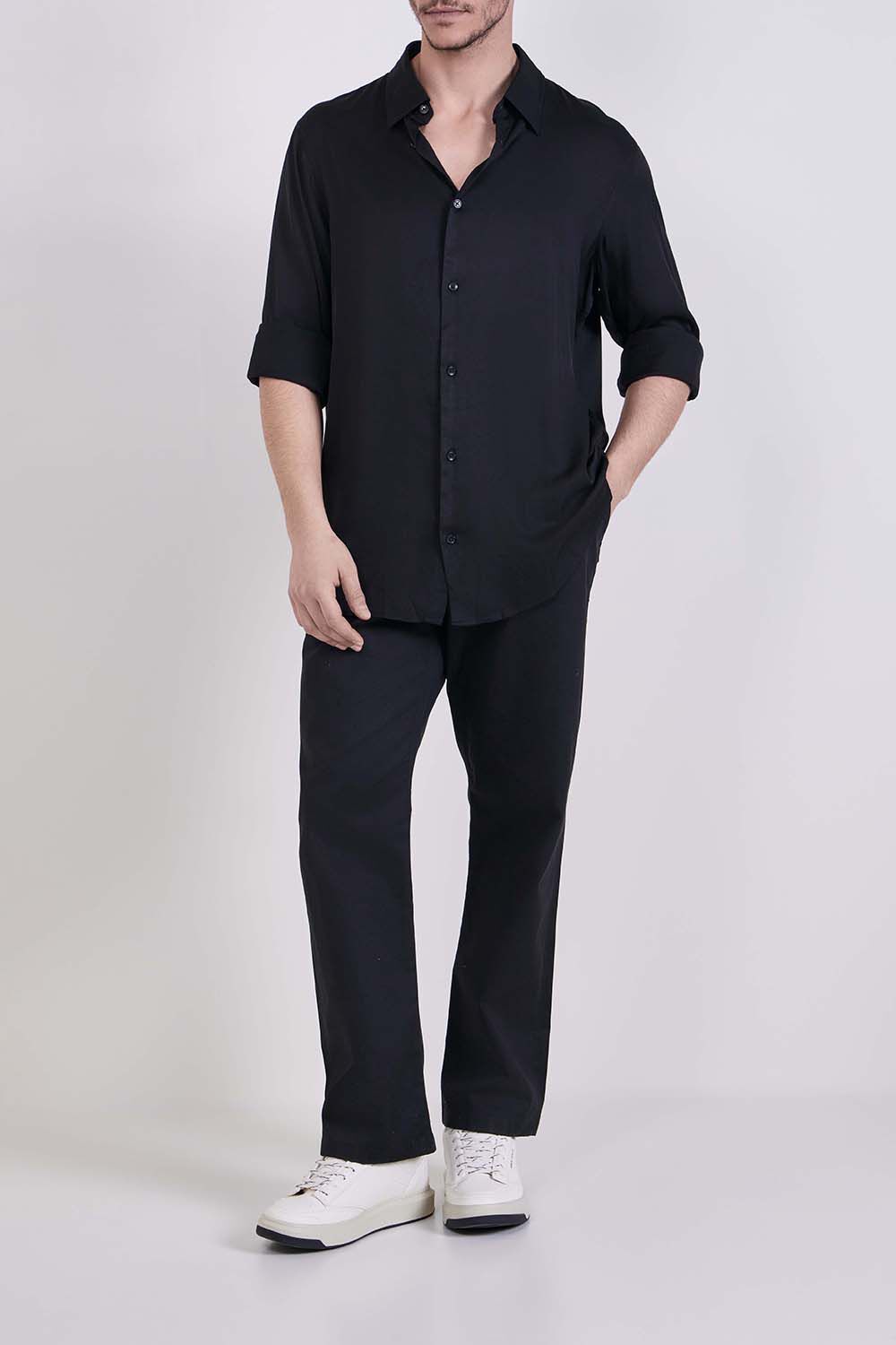 ARMANI EXCHANGE חולצת כפתורים ארוכה