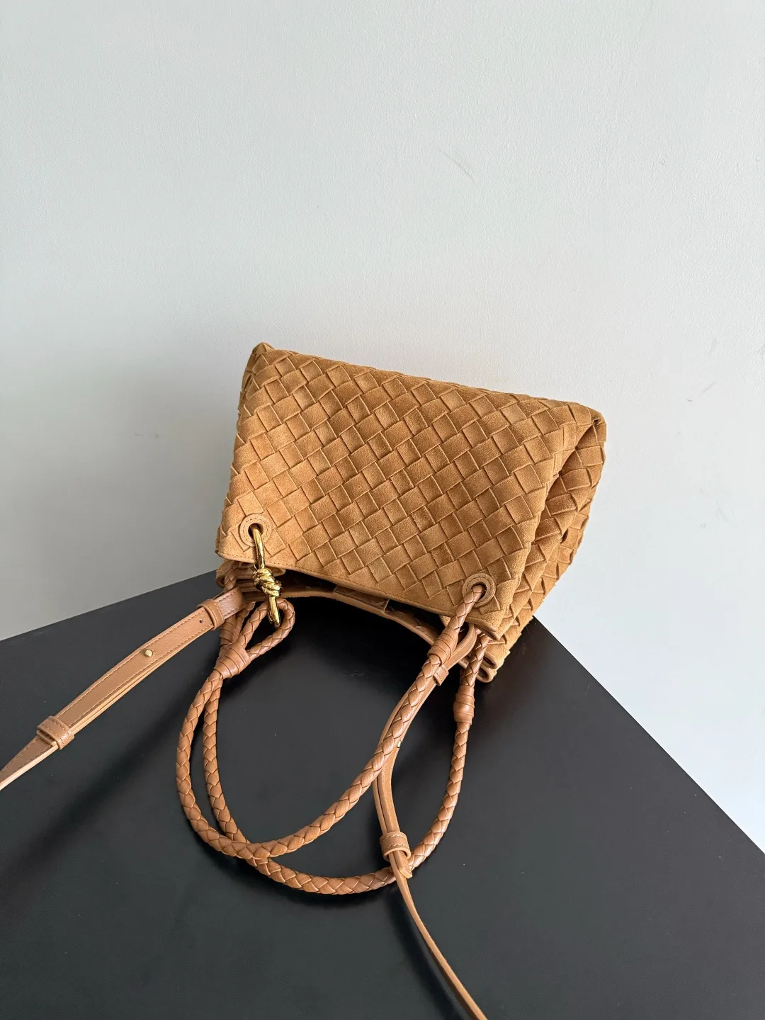 Bottega Veneta Knot Suede Leather Top Handle Bag product photo from LabelPicks