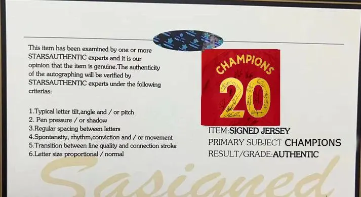 Liverpool FULL 2020 SIGNED Champions Team Squad Signature Jersey/Shirt + COA 2020