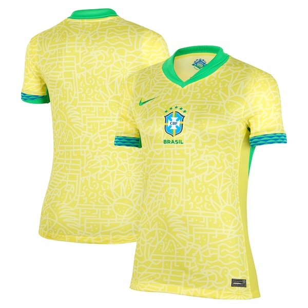 Brazil National Team Nike Women's 2024 Home Stadium Replica Jersey – Yellow