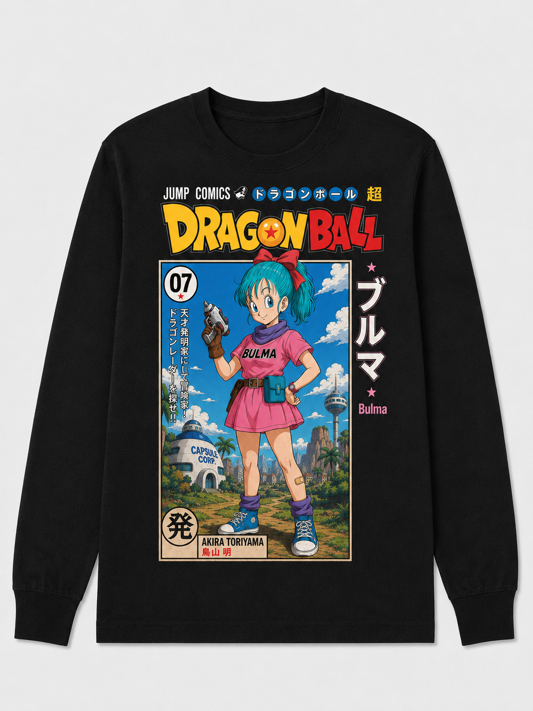 Remera Dragon Ball Bulma Estilo Manga Retro