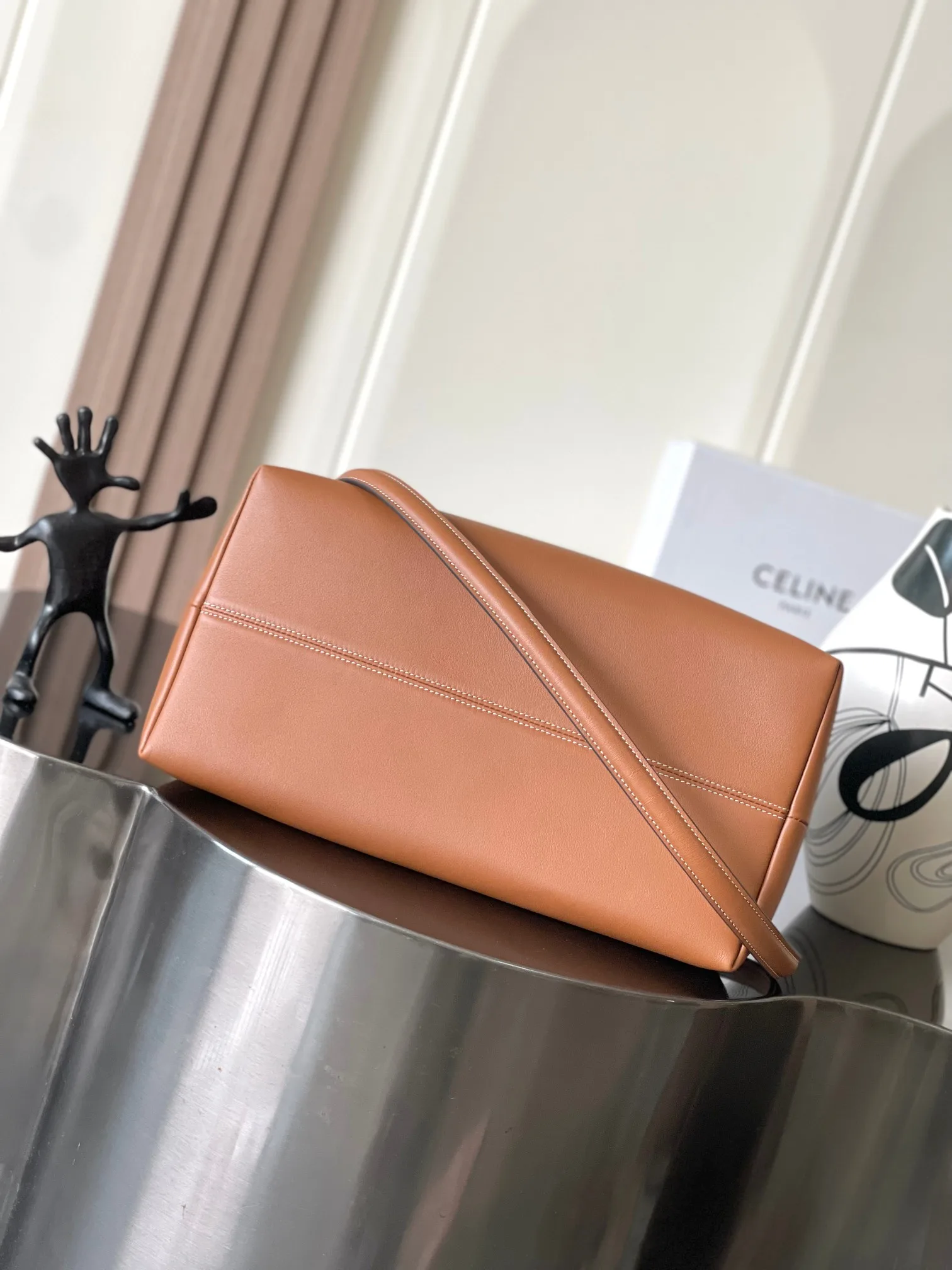 Celine Brown Calfskin Top Handle Bag product photo from LabelPicks