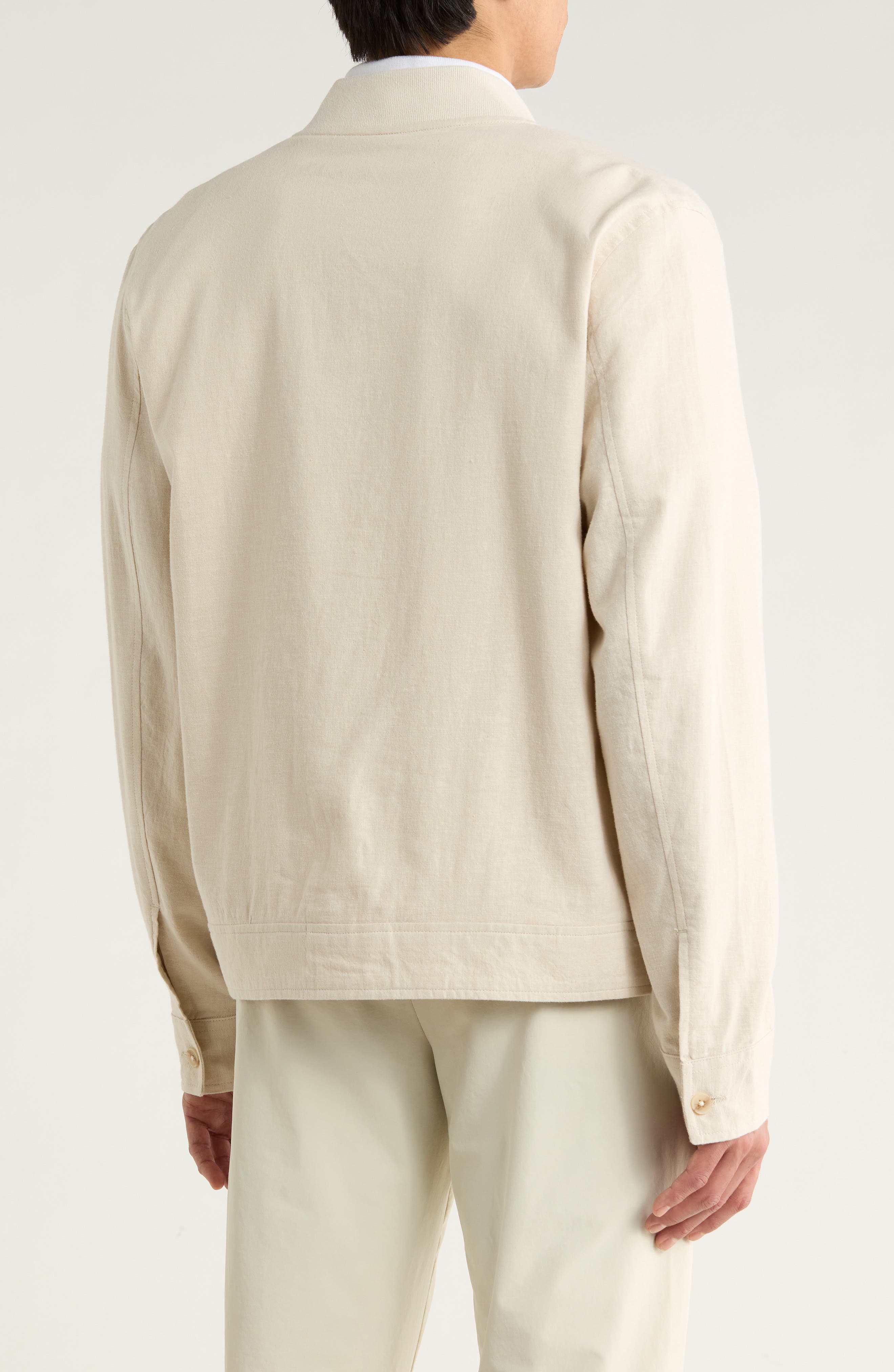 Nordstrom Linen Blend Bomber