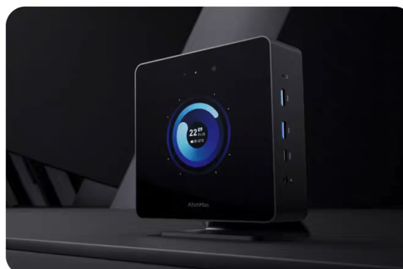 MINISFORUM AtomMan X7 Ti Mini PC with 4-inch Touchscreen AI Control Panel & Intel Core Ultra 9 32GB+1TB - GreshamTech
