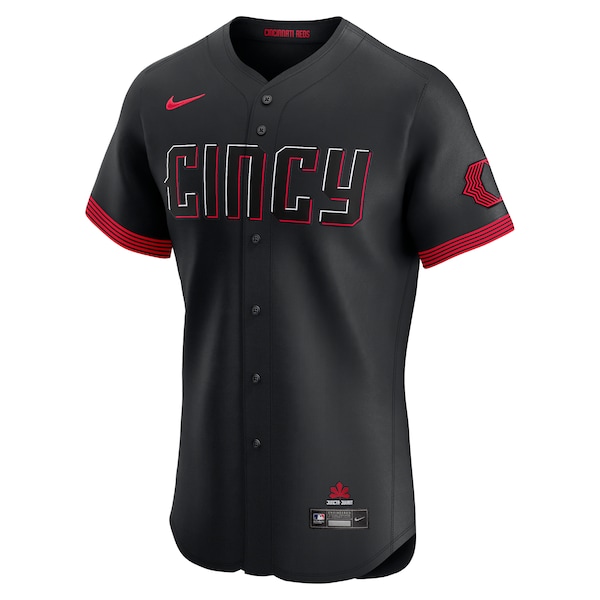 Barry Larkin Cincinnati Reds Nike City Connect Elite Jersey - Black