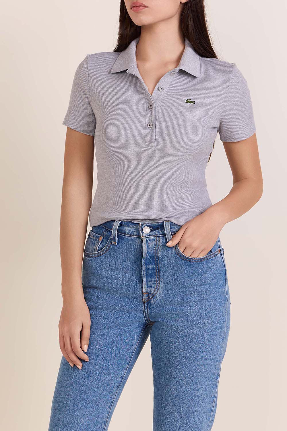 LACOSTE חולצת פולו L 12 D סלים פיט
