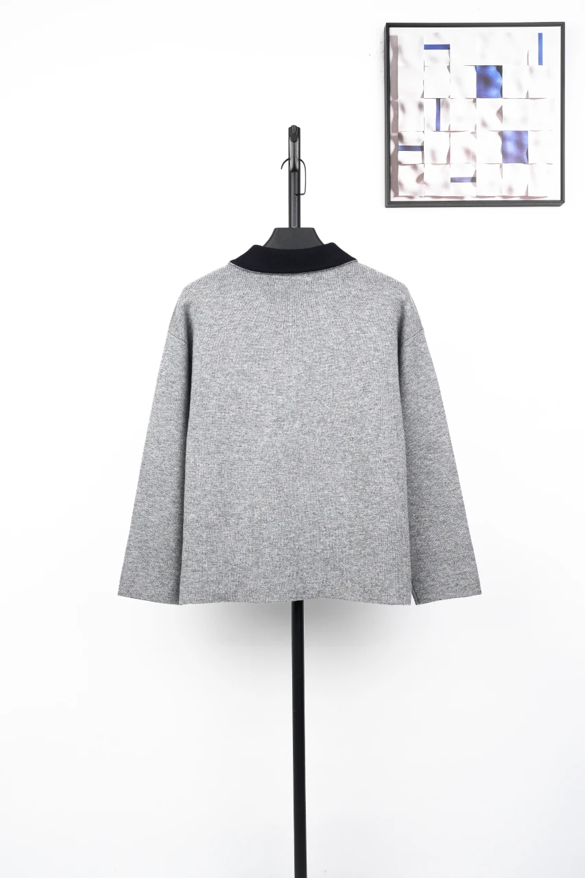 Miu Miu Grey Cashmere Feel Hooded Cardigan product photo from LabelPicks