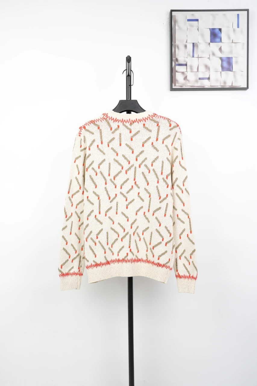 Bottega Veneta Beige Matchstick Jacquard Crewneck Sweater product photo from LabelPicks