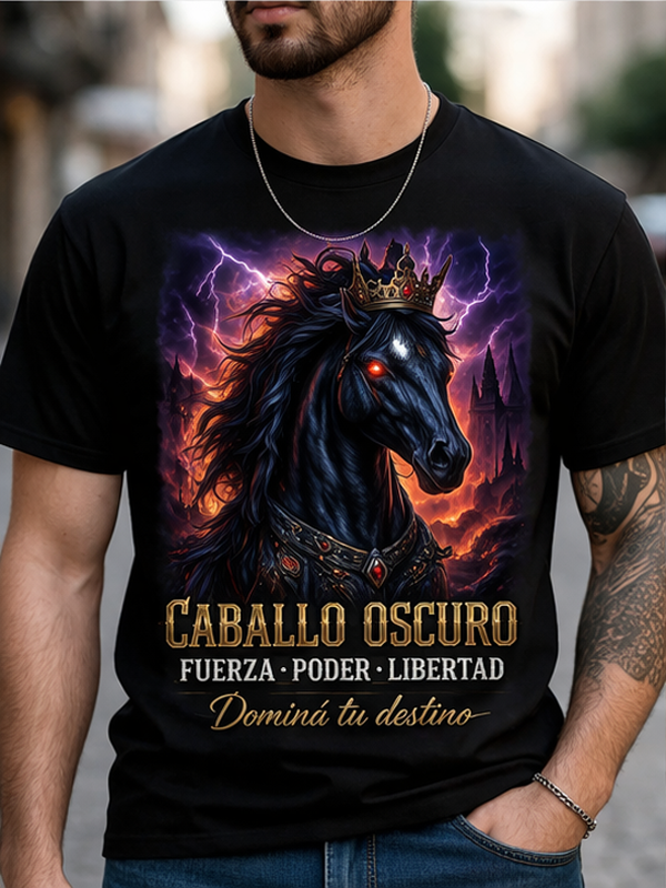 Remera Rey del Caballo Oscuro – Poder y Dominio