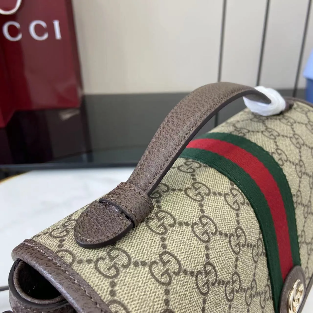 Gucci Ophidia Brown GG Supreme Canvas Crossbody Bag product photo from LabelPicks