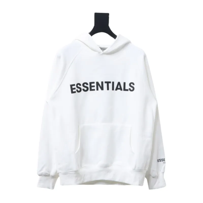 Fear of God Essentials Pullover Hoodie Applique Logo White