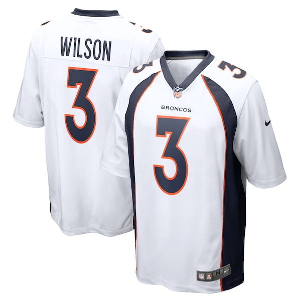Russell Wilson Denver Broncos Nike Game Jersey - White/Navy/Orange