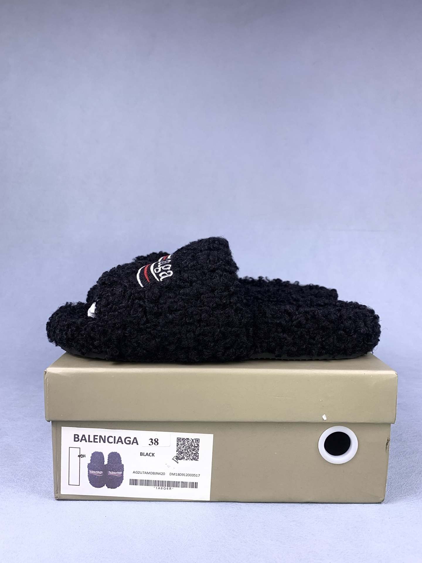Balenciaga Furry Slide Sandal