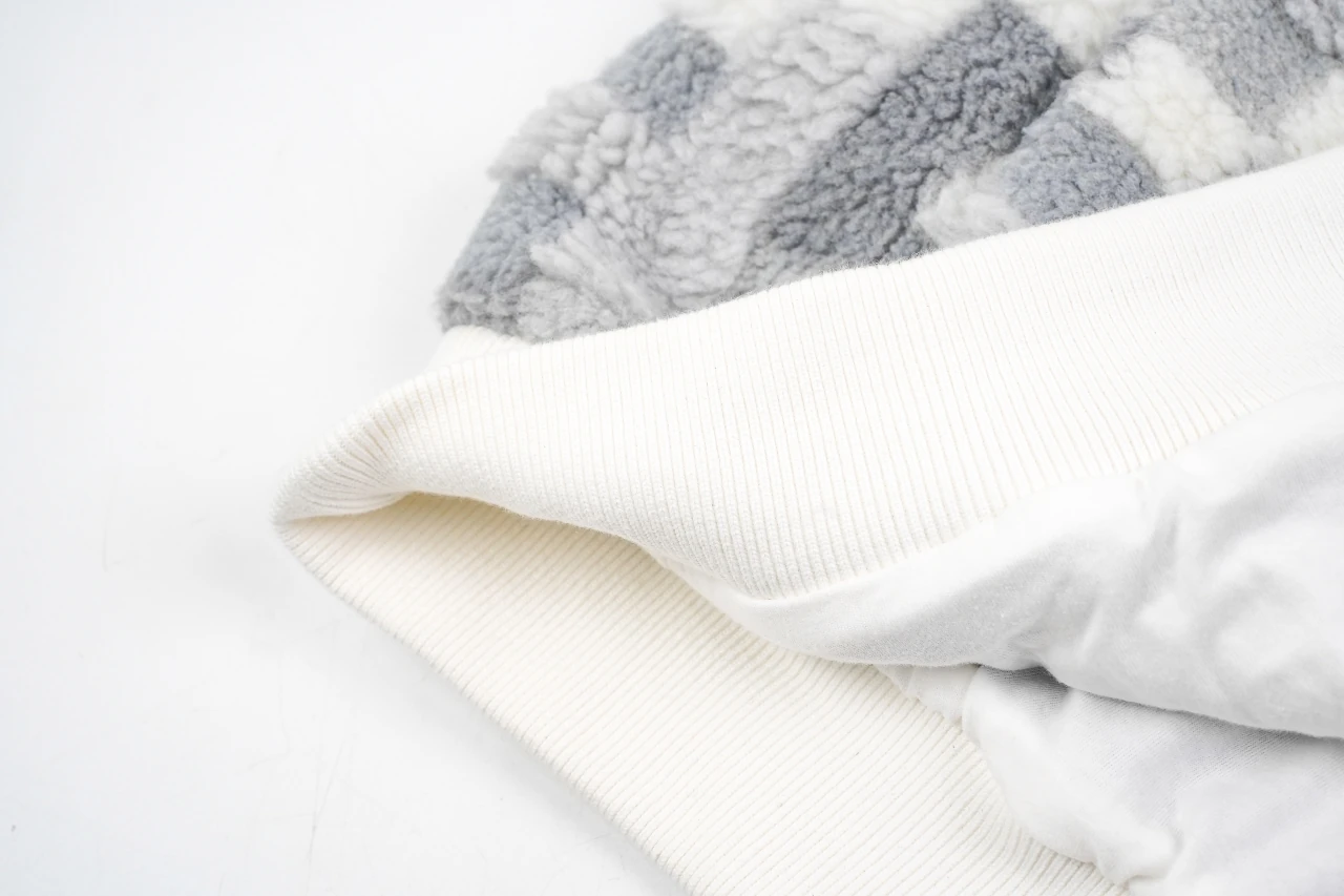 Louis Vuitton White Grey Mosaic Sherpa Jacket product photo from LabelPicks