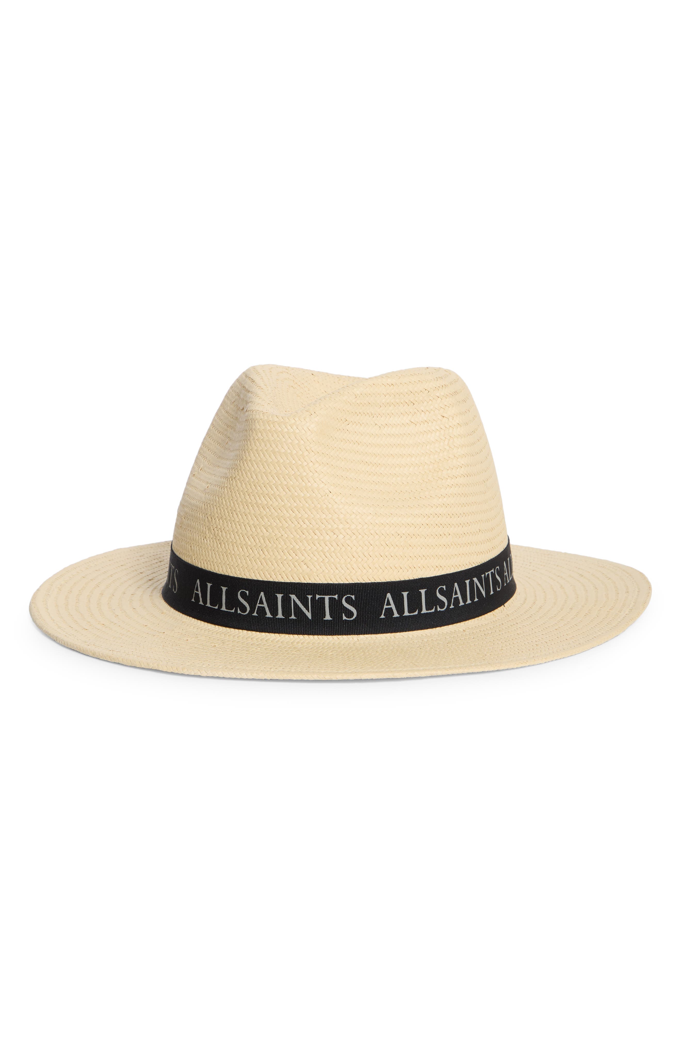 AllSaints Straw Fedora