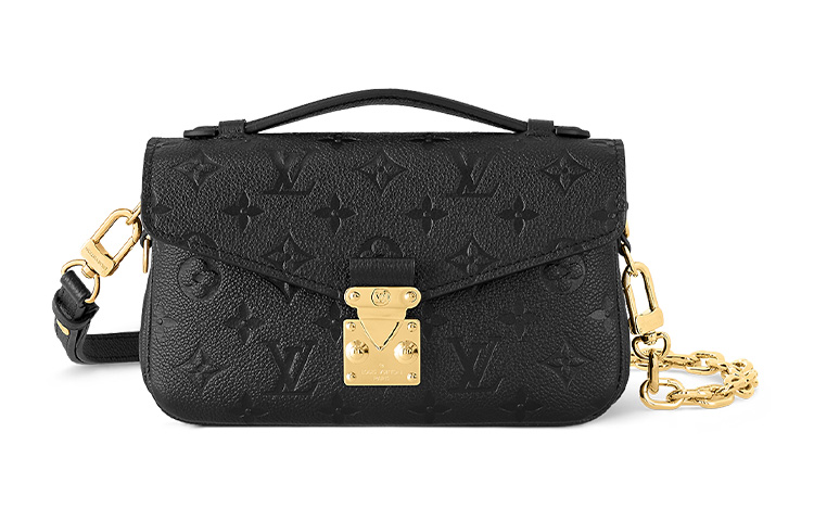 LOUIS VUITTON Pochette Metis East West Women's Regular-Size Bag in Black – Detachable & Adjustable Shoulder Strap, S-Lock Closure, Conve