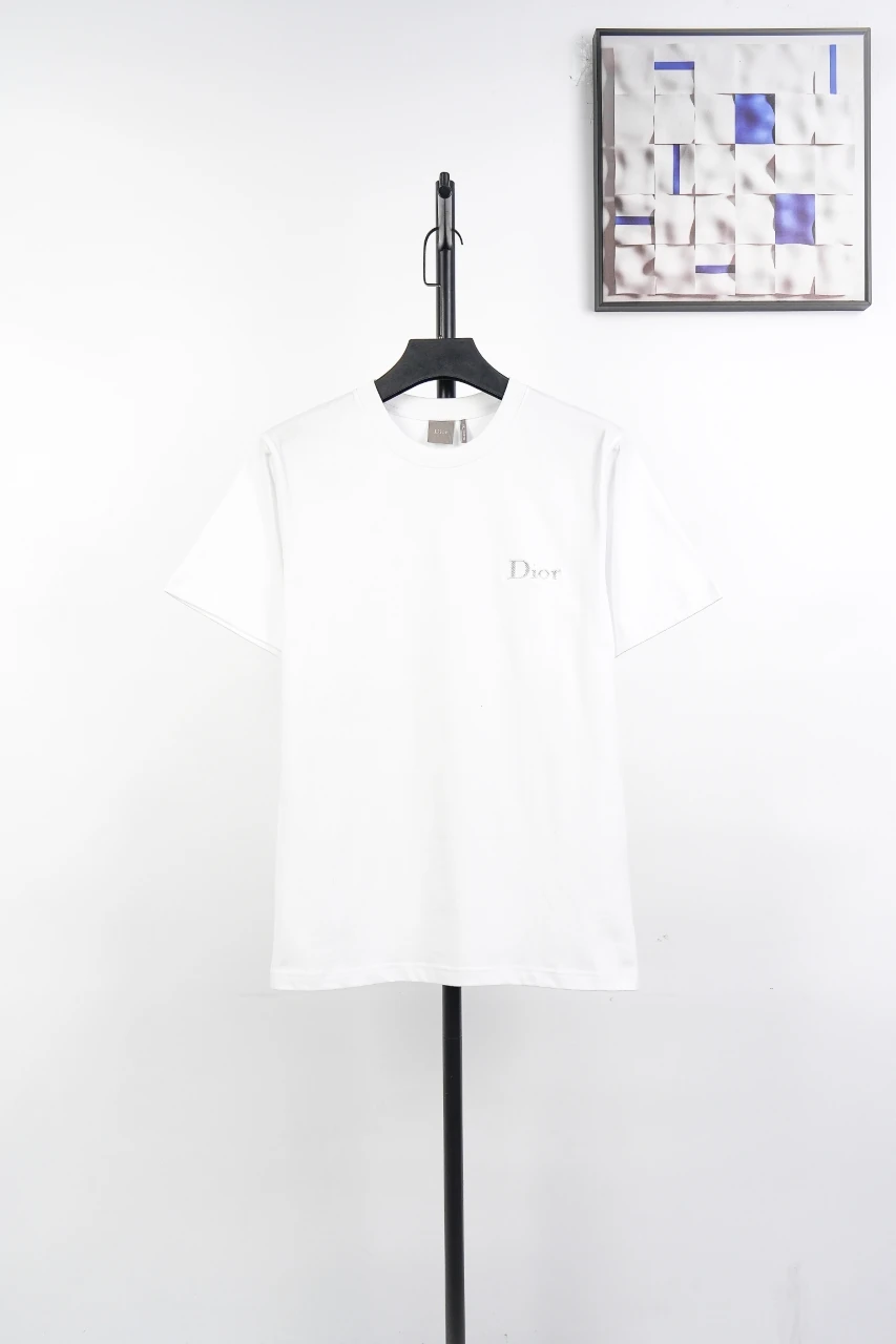 Dior White Tonal Dior Letter Embroidered T-Shirt product photo from LabelPicks