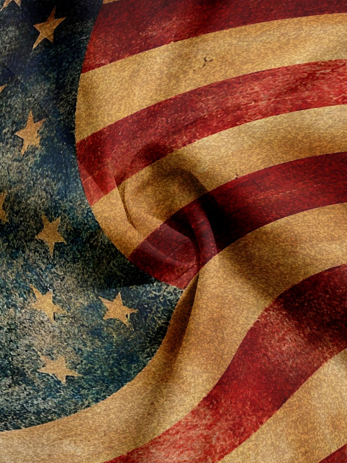 Moisture-wicking American Flag Hawaiian Shirt