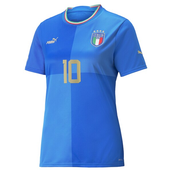 Lorenzo Insigne Italy National Team Puma Women's 2022/23 Home Replica Player Jersey - Blue