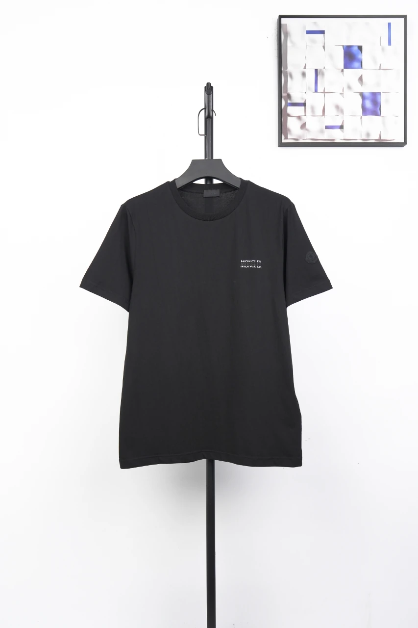 Moncler Black Two-Tone Logo Print T-Shirt product photo from LabelPicks