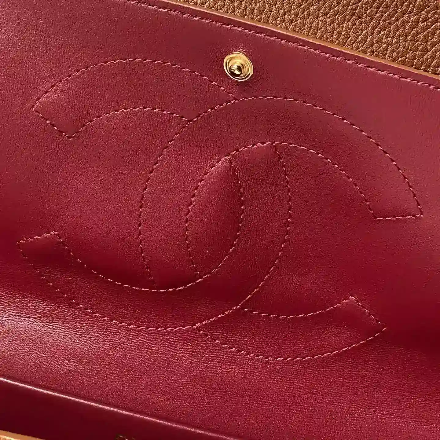 Chanel Classic Flap Gold Grained Leather Shoulder Bag product photo from LabelPicks