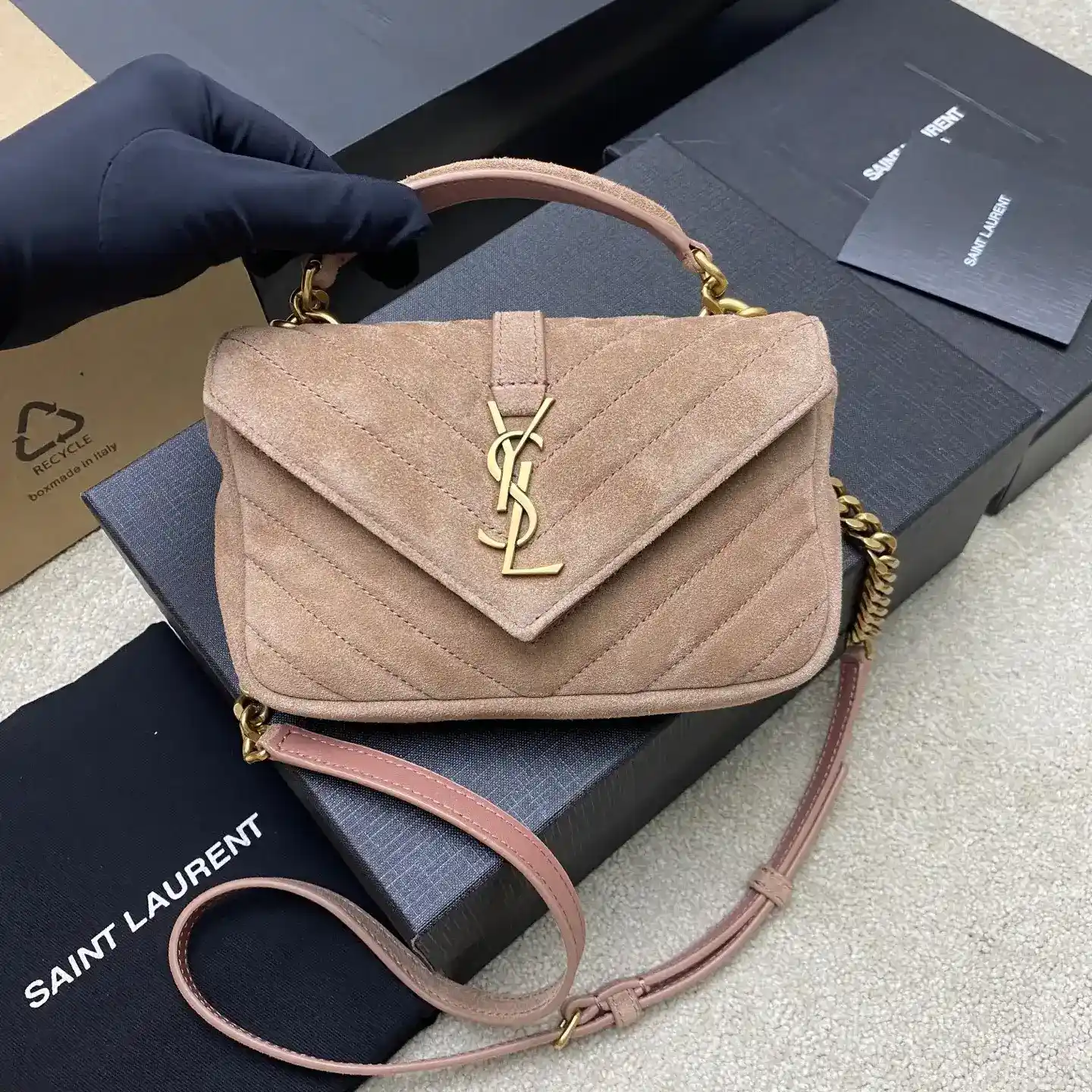 Saint Laurent Pink College Shoulder Bag product photo from LabelPicks