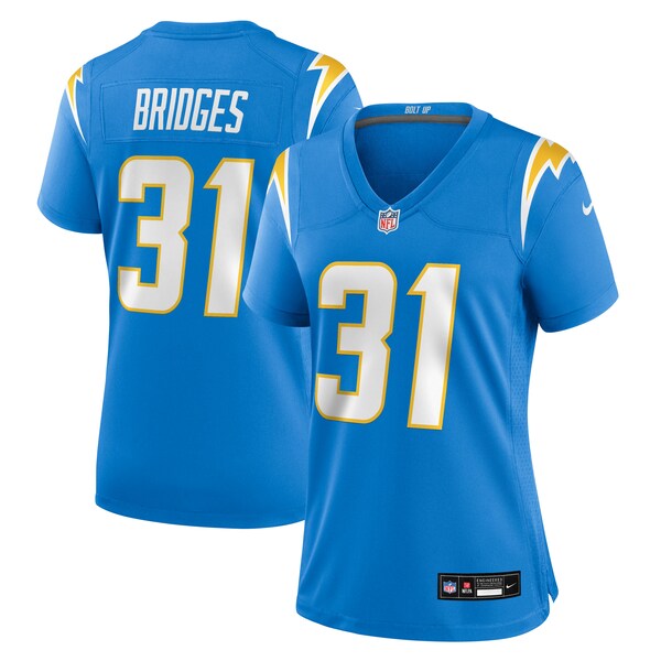 Trikweze Bridges Los Angeles Chargers Nike Women's Team Game Jersey -  Powder Blue